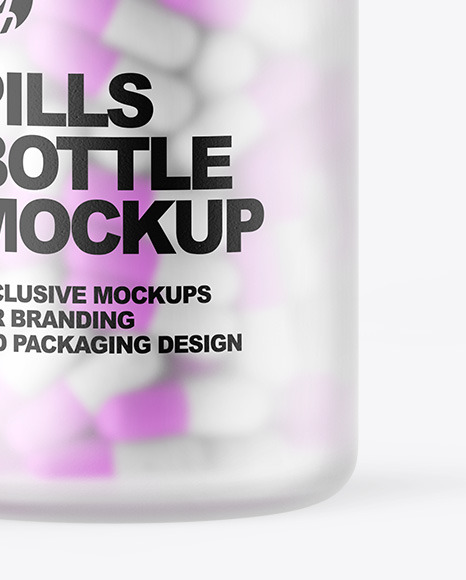 Frosted Pills Bottle Mockup PSD #1