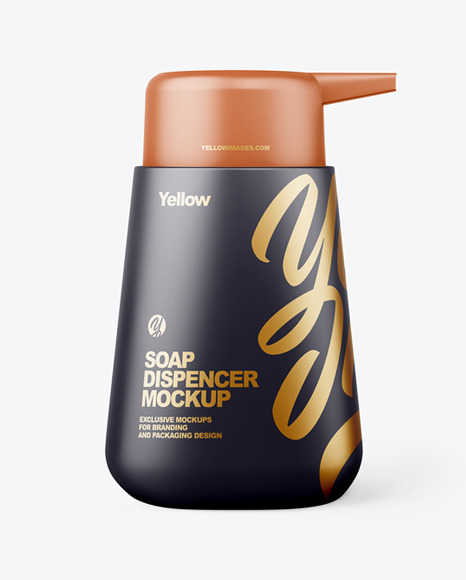 Matte Plastic Soap Dispencer Bottle Mockup