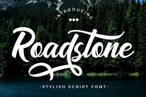 Road Stone - Apparel Style Font