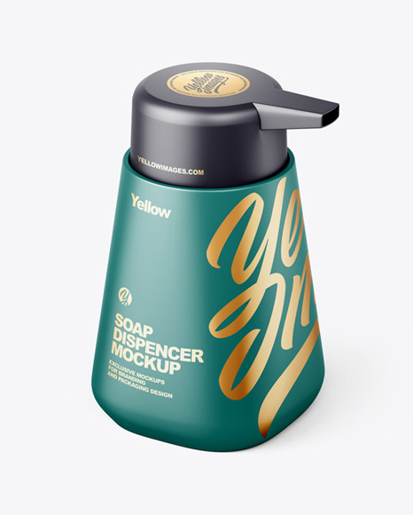 Matte Plastic Soap Dispencer Bottle Mockup