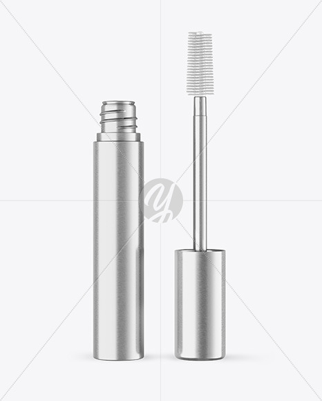 Download Opened Metallic Mascara Tube Mockup In Tube Mockups On Yellow Images Object Mockups