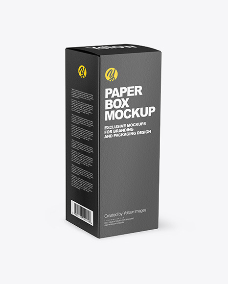 Download Glossy Dropper Bottle With Paper Box Mockup In Box Mockups On Yellow Images Object Mockups