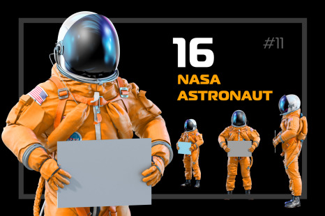 PSD Mockup 3D model NASA Astronaut #11