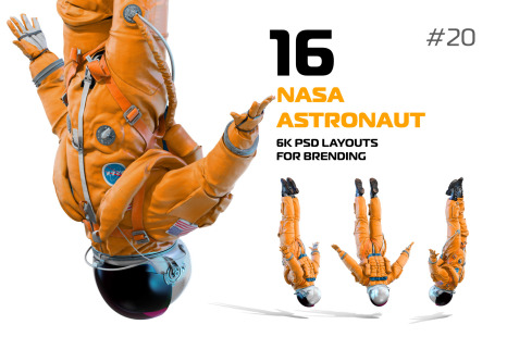 PSD Mockup 3D model NASA Astronaut #20