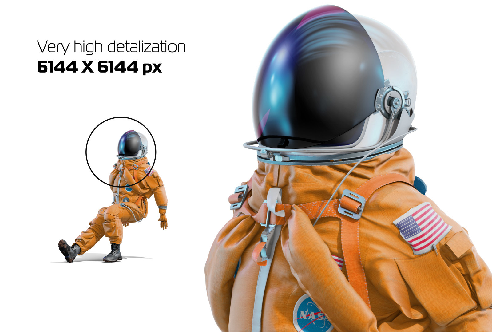 Download PSD Mockup 3D model NASA Astronaut #25 in Design Elements ...