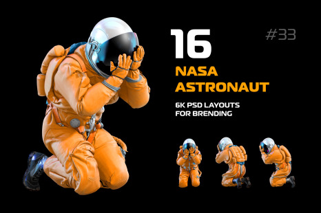 PSD Mockup 3D model NASA Astronaut #33