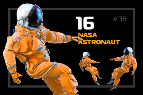 PSD Mockup 3D model NASA Astronaut #36