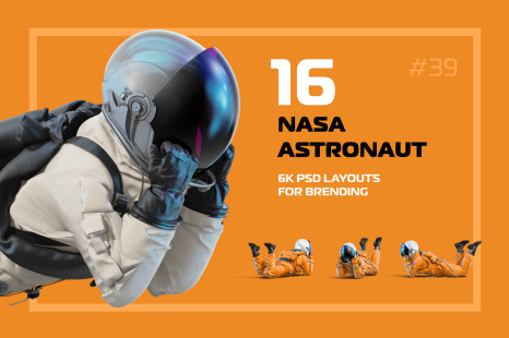 PSD Mockup 3D model NASA Astronaut #39