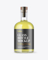 Clear Glass Drink Bottle Mockup