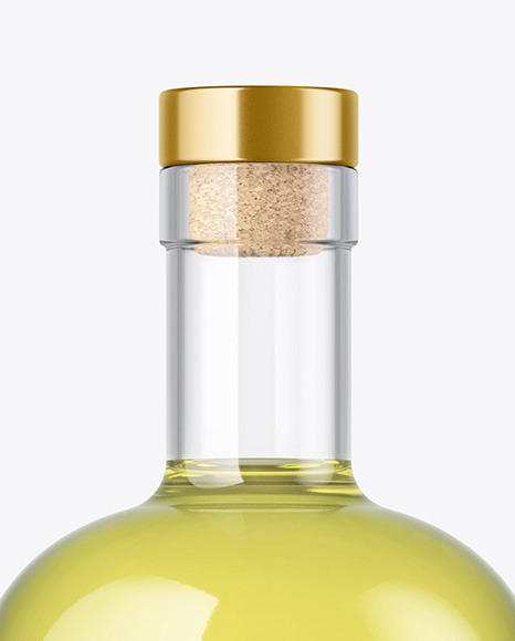 Clear Glass Drink Bottle Mockup