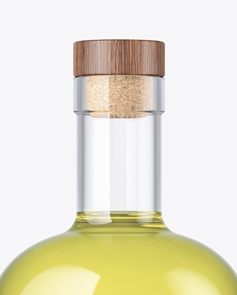 Clear Glass Drink Bottle Mockup