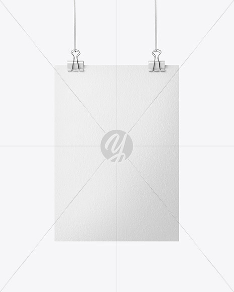 Download Textured A4 Poster w/ Pins Mockup Free Mockups