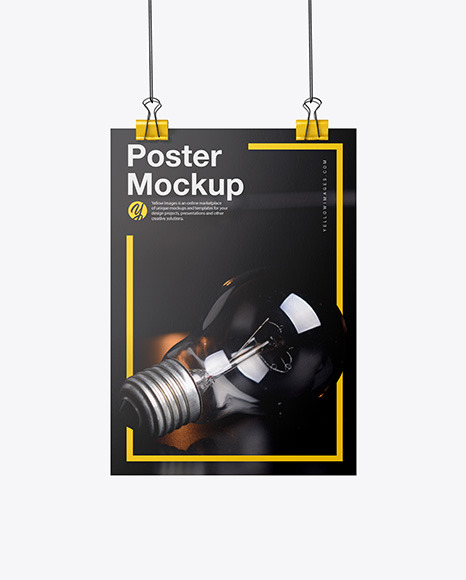 A4 Matte Poster w  Pins Mockup PSD #2