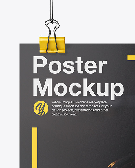 A4 Matte Poster w  Pins Mockup PSD #7