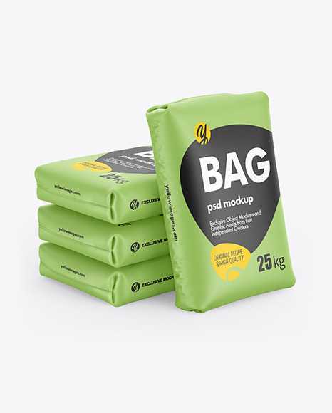 Download Polypropylene Bags Mockup in Bag & Sack Mockups on Yellow ...