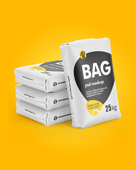 Download Polypropylene Bags Mockup In Bag Sack Mockups On Yellow Images Object Mockups