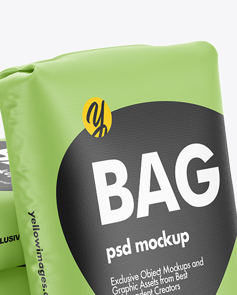 Download Polypropylene Bags Mockup in Bag & Sack Mockups on Yellow Images Object Mockups