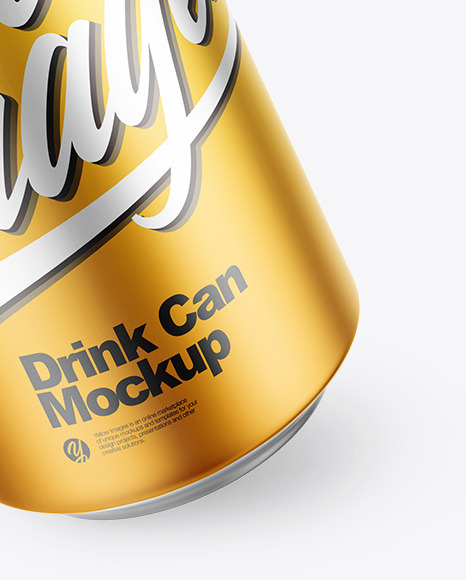 Matte Metallic Drink Can Mockup PSD #6