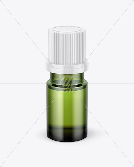 Free Small Green Glass Bottle Mockup