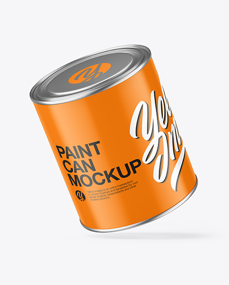 Matte Paint Can Mockup