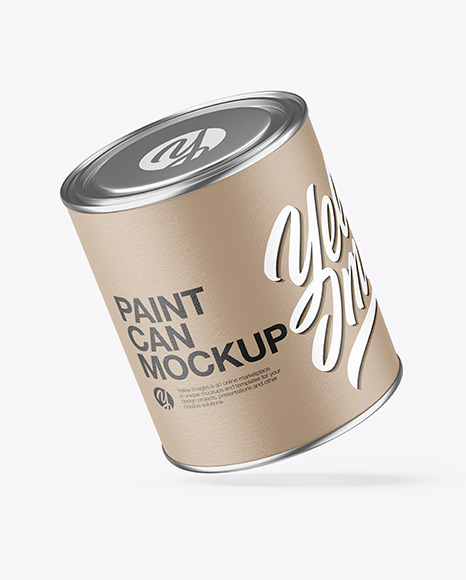 Download Textured Paint Can Mockup In Can Mockups On Yellow Images Object Mockups