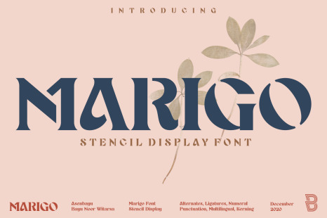 Marigo - Stencil Display Font