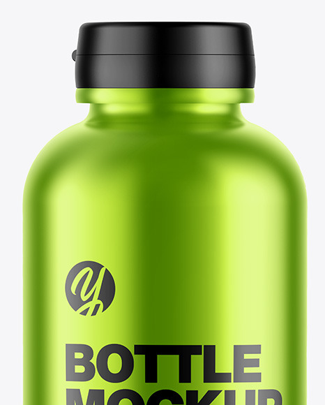 Metallic Bottle Mockup PSD #2