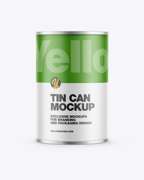 Tin Can w/ Matte Finish Mockup