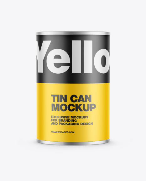 Tin Can w/ Matte Finish Mockup