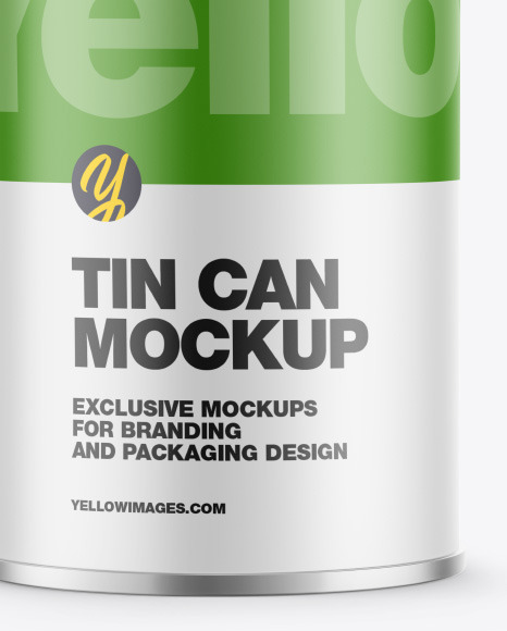 Tin Can w/ Matte Finish Mockup