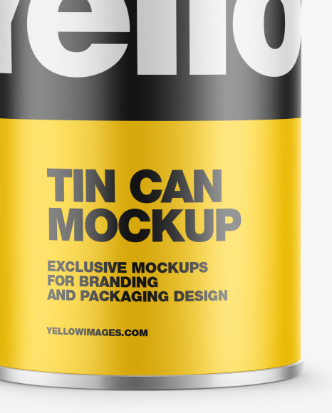 Tin Can w/ Matte Finish Mockup