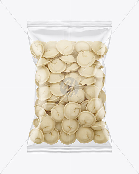 Free Plastic Bag With Dumplings Mockup