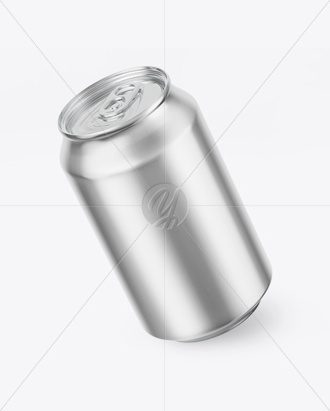 Free Glossy Metallic Drink Can Mockup