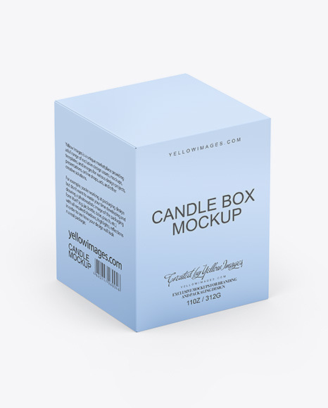 Download Paper Box W Matte Candle Mockup In Box Mockups On Yellow Images Object Mockups