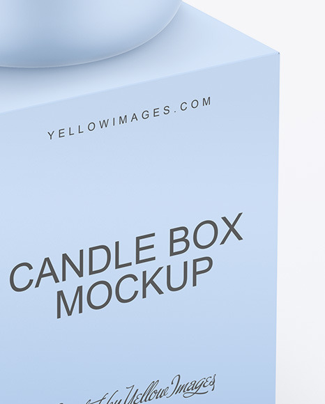 Paper Box W  Matte Candle Mockup PSD #7