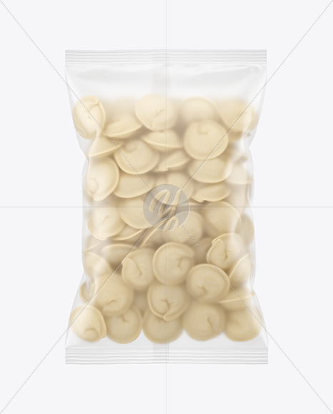 Free Matte Plastic Bag With Dumplings Mockup