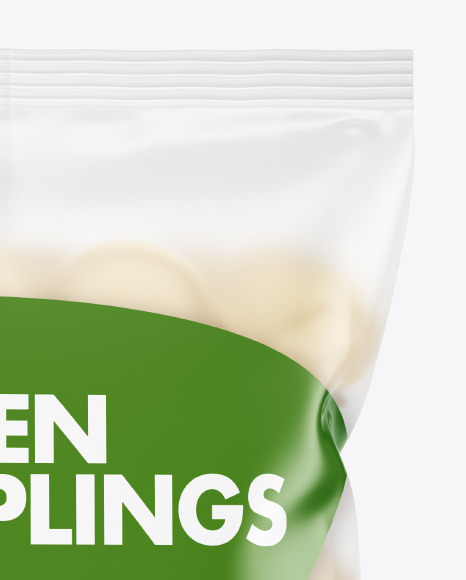 Matte Plastic Bag With Dumplings Mockup PSD #1