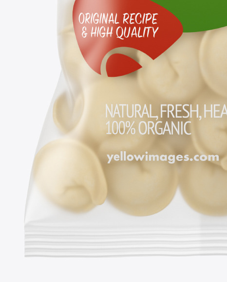 Matte Plastic Bag With Dumplings Mockup PSD #6