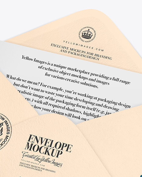 Textured Envelope w  Postcard Mockup PSD #5