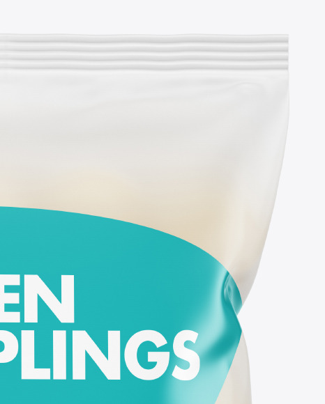 Frosted Plastic Bag With Dumplings Mockup PSD #1