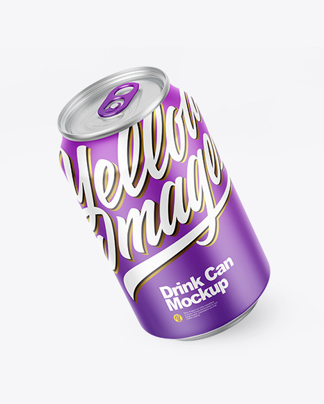 Matte Drink Can Mockup