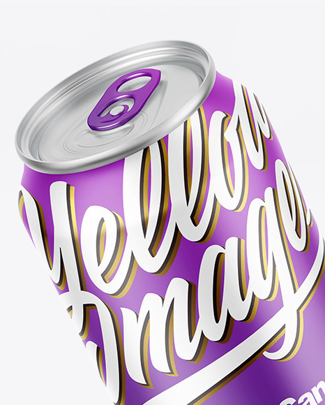 Matte Drink Can Mockup PSD #1