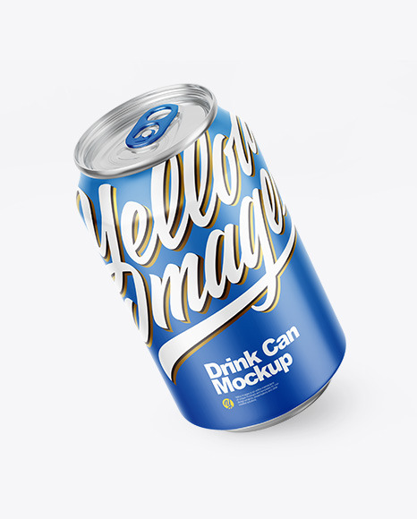 Glossy Drink Can Mockup