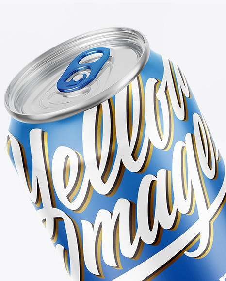 Glossy Drink Can Mockup PSD #1