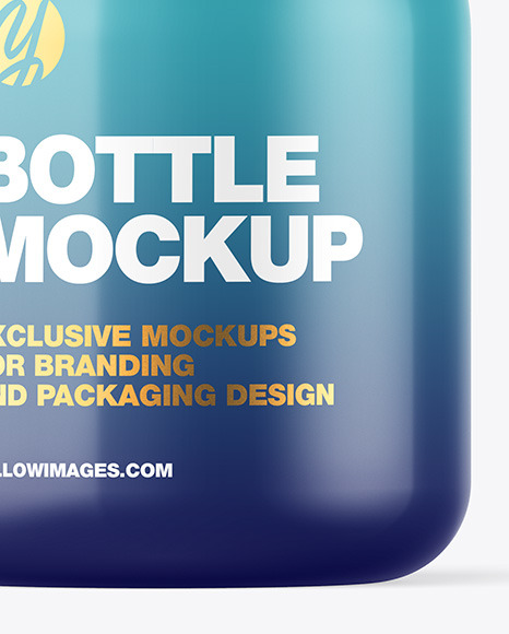 Glossy Bottle w  Metallic Cap Mockup PSD #6