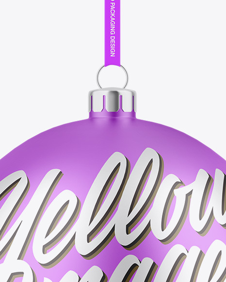 Matte Metallic Christmas Ball Mockup PSD #2