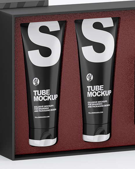 Box W  Tubes   Bottle Mockup PSD #4