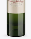 Green Glass White Wine Bottle Mockup