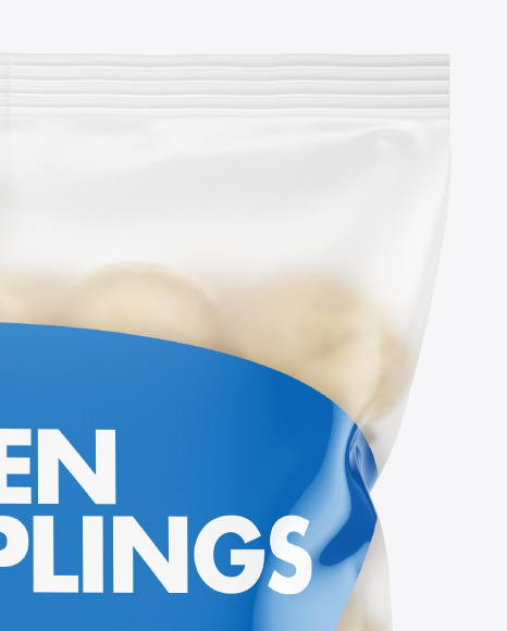 Matte Plastic Bag With Dumplings Mockup PSD #1