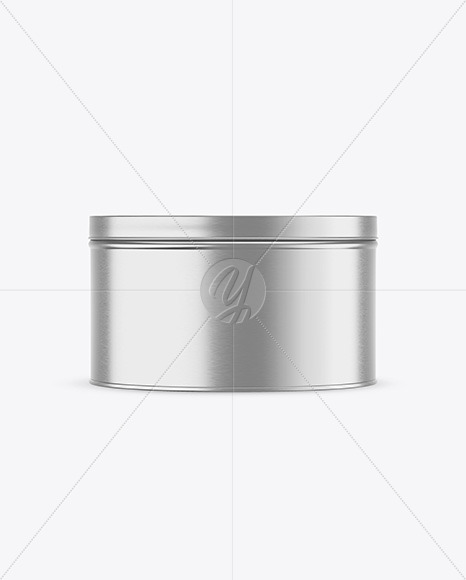 Metallic Round Tin Box Mockup PSD #3